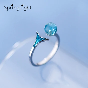 SpringLight Mermaid Foam Design Crystal Ring Real 925 Sterling Silver Blue Tail Gemstone Rings for Women Elegant Jewelry Gift
SpringLight Mermaid Foam Design Crystal Ring Real 925 Sterling Silver Blue Tail Gemstone Rings for Women Elegant Jewelry Gift