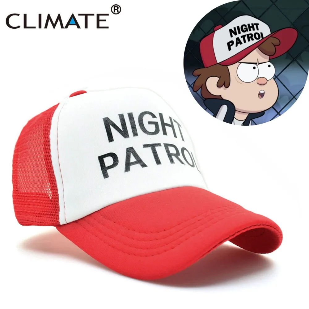 CLIMATE Gravity Falls Dipper Caps Night Patrol Cosplay Cap Cool Red Mesh Coser Caps Summer Baseball Mesh Net Trucker Caps Hat
CLIMATE Gravity Falls Dipper Caps Night Patrol Cosplay Cap Cool Red Mesh Coser Caps Summer Baseball Mesh Net Trucker Caps Hat