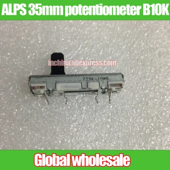 3pcs ALPS 35mm Single linkage straight slide potentiometer B10K / handle length 10MM * 5MM plastic handle Single linkage
3pcs ALPS 35mm Single linkage straight slide potentiometer B10K / handle length 10MM * 5MM plastic handle Single linkage