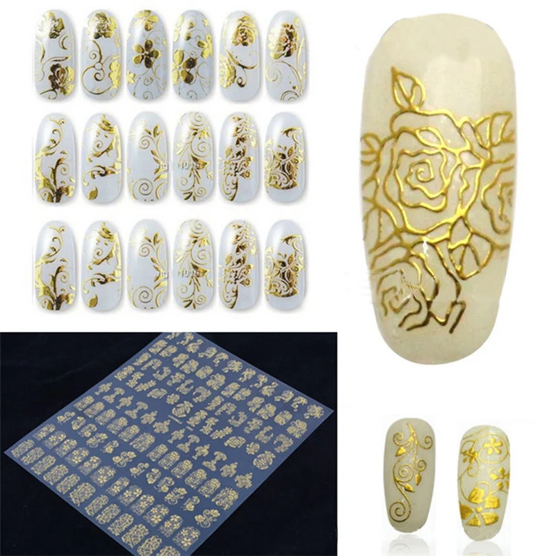 Nail Stickers Gold Printing 3d Nail Art Stickers Decals Metallic Nail Stickers Manicure Nail Art Decorations 108pcs/sheet
Nail Stickers Gold Printing 3d Nail Art Stickers Decals Metallic Nail Stickers Manicure Nail Art Decorations 108pcs/sheet