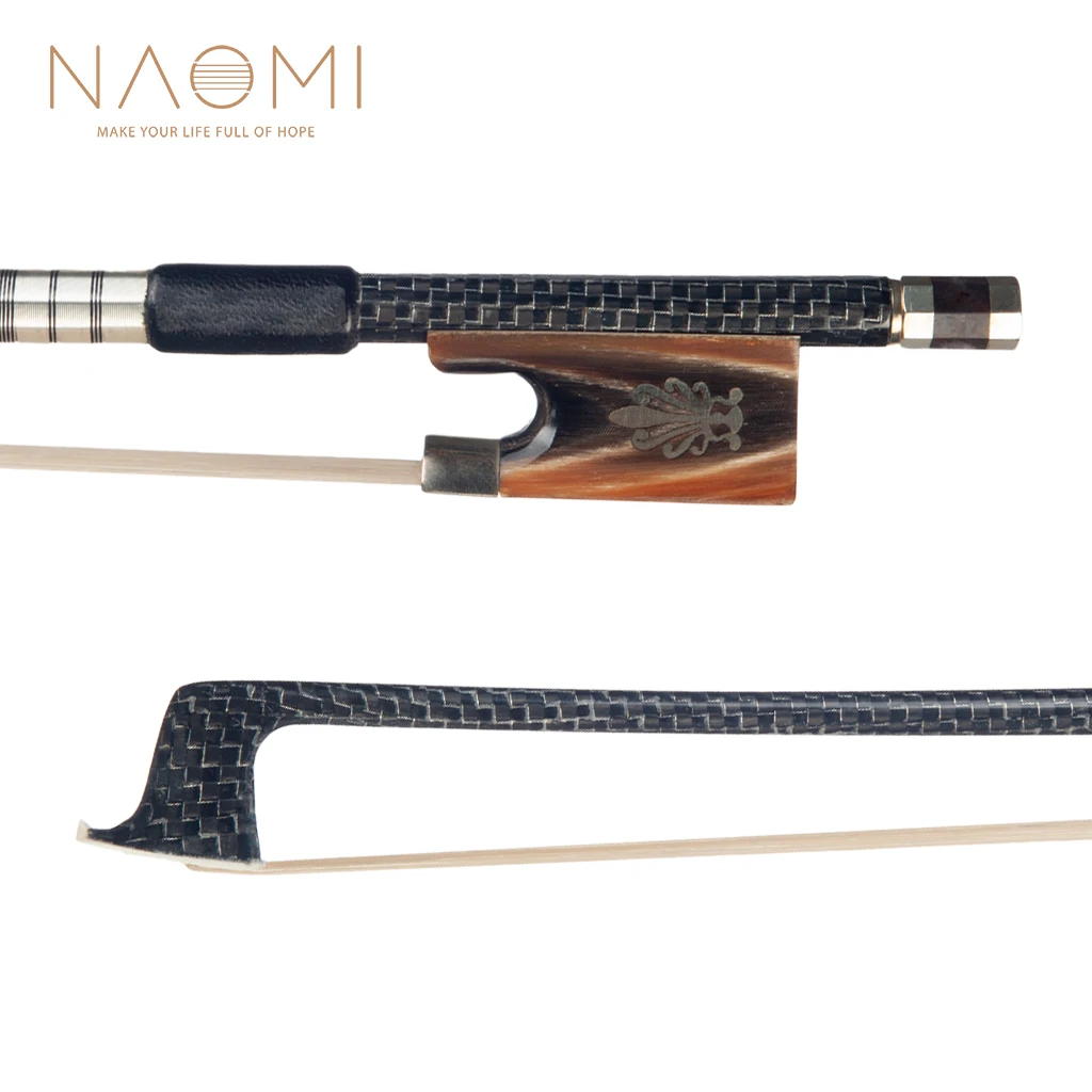NAOMI Carbon Fiber Violin Bow 4/4 Silver Braided W/Ox Frog High Quality Horsehair For 4/4 Violin Mongolia Horse Hair New
NAOMI Carbon Fiber Violin Bow 4/4 Silver Braided W/Ox Frog High Quality Horsehair For 4/4 Violin Mongolia Horse Hair New