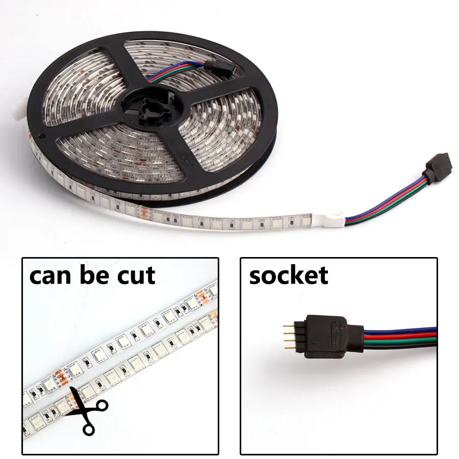 12V Led Light Strip Kit RGB 5050 1M - 5M 60Led/m DC TV Backlight 12 V Led Strip Lights RGB 5050 Tape Lamp Diode Ribbon Flexible
12V Led Light Strip Kit RGB 5050 1M - 5M 60Led/m DC TV Backlight 12 V Led Strip Lights RGB 5050 Tape Lamp Diode Ribbon Flexible