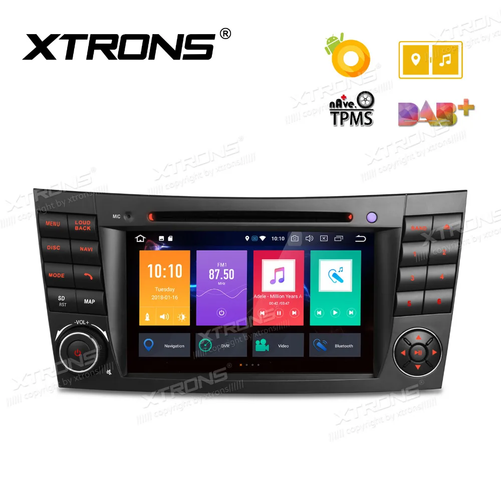 XTRONS 7 "Восьмиядерный Android 8 0 автомобильный dvd плеер радио gps 4G для Mercedes Benz CLS Class W219