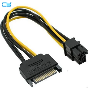 50PCS Brand NEW SATA Power 15Pin To 6Pin PCI-E Graphics Video Card 6pin to sata power cable 6pin to sata 6 pin sata adapter
50PCS Brand NEW SATA Power 15Pin To 6Pin PCI-E Graphics Video Card 6pin to sata power cable 6pin to sata 6 pin sata adapter