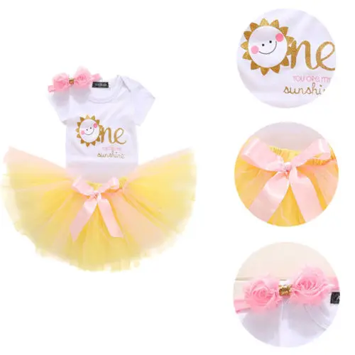 2018 New Summer Baby Girls Birthday Romper Yellow Tulle Skirts Princess First Birthday Tutu Skirt Outfits Children Party Clothes
2018 New Summer Baby Girls Birthday Romper Yellow Tulle Skirts Princess First Birthday Tutu Skirt Outfits Children Party Clothes