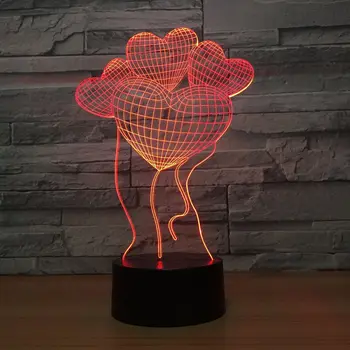 New Four Balloon Led 3d Light Fixtures Creative Home 3d Colorful Touch Acrylic Led Night Light Lovely 7 color change 3D Lamp
New Four Balloon Led 3d Light Fixtures Creative Home 3d Colorful Touch Acrylic Led Night Light Lovely 7 color change 3D Lamp