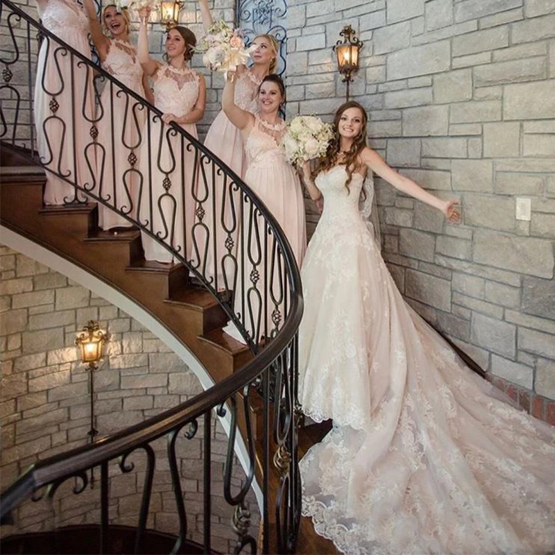 

Luxury Sweetheart Wedding Dresses Sleeveless A-line Elegant Appliques White Ivory Bridal Gowns Chapel Train Vestido Noiva Simple