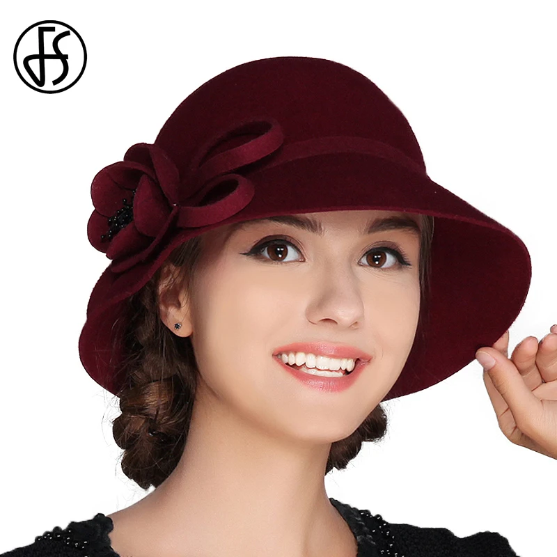 FS 100% Wool Felt Hat For Women Elegant Vintage Retro Cloche Hat Bowler Derby Cap Party Wedding Church Fedora For ladies
FS 100% Wool Felt Hat For Women Elegant Vintage Retro Cloche Hat Bowler Derby Cap Party Wedding Church Fedora For ladies