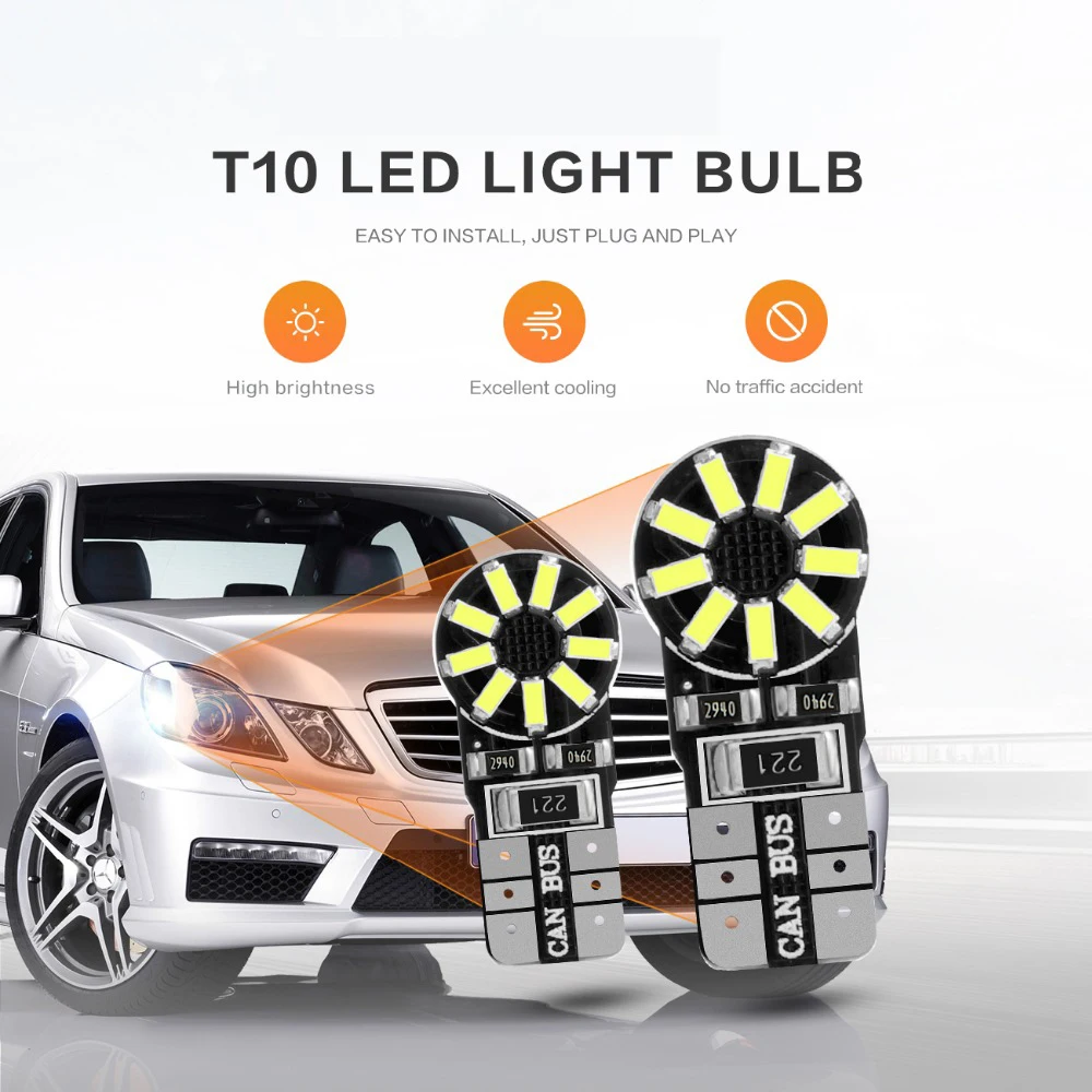 OKEEN 10pcs LED T10 W5W Light Bulbs 3014 18smd Canbus Car Door Reading Dome Map Trunk License Light Auto Interior Lamp 6000K 12V
OKEEN 10pcs LED T10 W5W Light Bulbs 3014 18smd Canbus Car Door Reading Dome Map Trunk License Light Auto Interior Lamp 6000K 12V