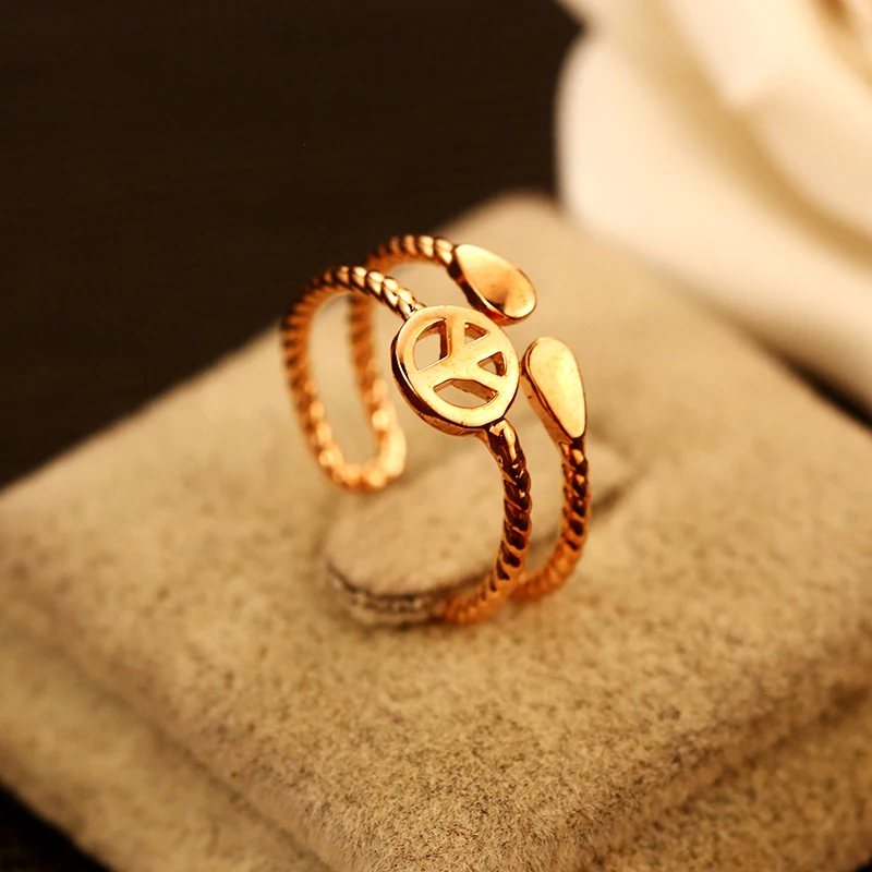 Кольцо с надписью LOVE Peace простое регулируемое модное кольцо в богемном стиле панк