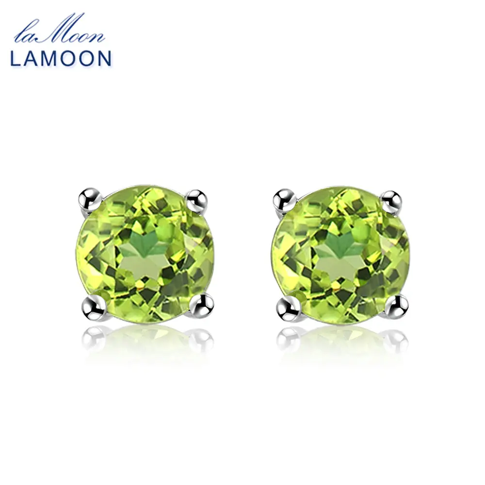 LAMOON 6mm Natural Round Cut Peridot 925 Sterling Silver Jewelry Simple Stud Earrings S925 For Women LMEI055
LAMOON 6mm Natural Round Cut Peridot 925 Sterling Silver Jewelry Simple Stud Earrings S925 For Women LMEI055