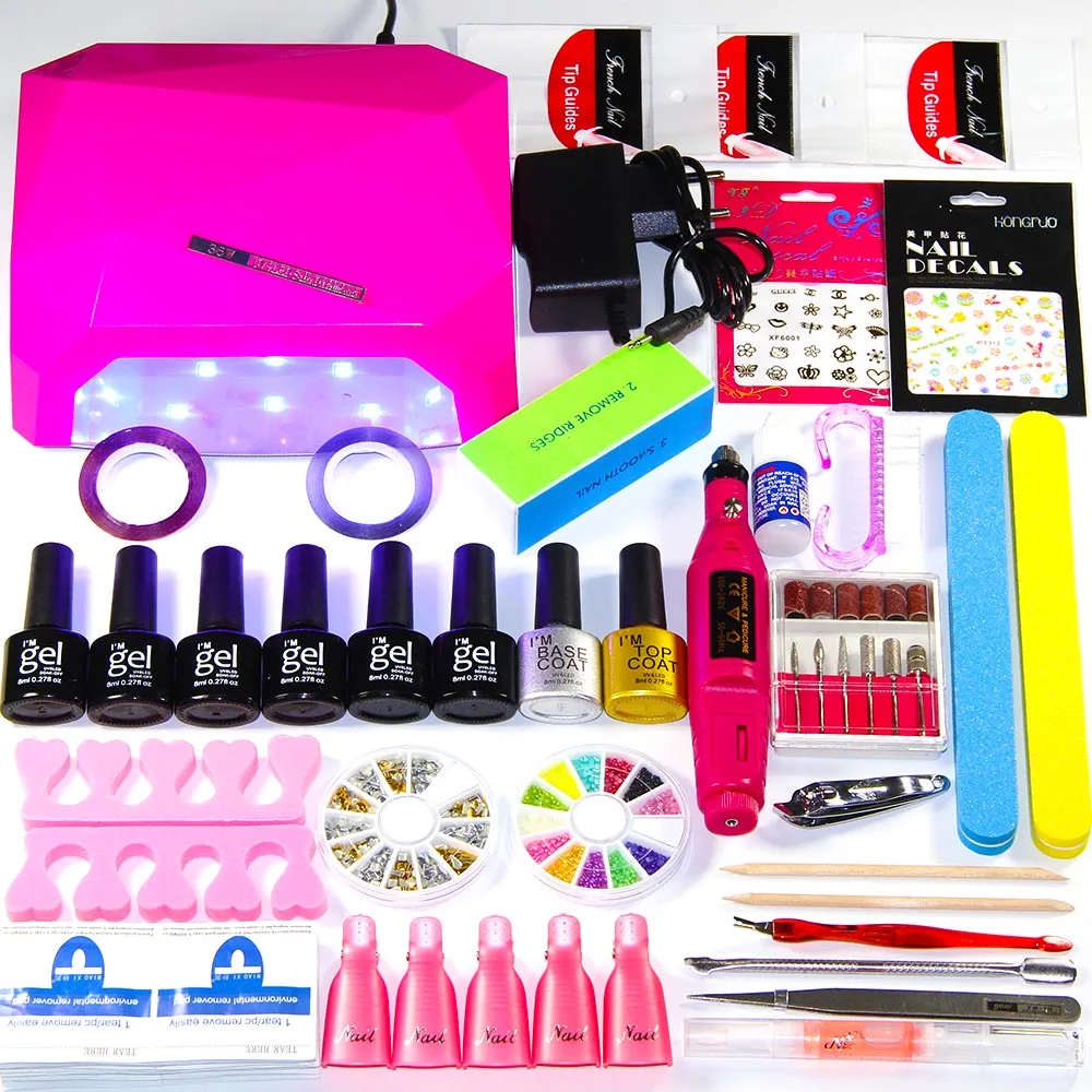 2018 UV LED Nail Lamp Manicure Set 6 Color UV Gel Polish Nail Kits Manicure Pedicure Set with Extension Gel Nail Art Tools Kits
2018 UV LED Nail Lamp Manicure Set 6 Color UV Gel Polish Nail Kits Manicure Pedicure Set with Extension Gel Nail Art Tools Kits
