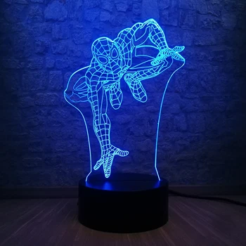 Superhero Man Figure SpiderMan 3D Lamp LED Multicolor Table Night Light Cool Boy Bedroom Decor Lampara Creative Festival Gift
Superhero Man Figure SpiderMan 3D Lamp LED Multicolor Table Night Light Cool Boy Bedroom Decor Lampara Creative Festival Gift