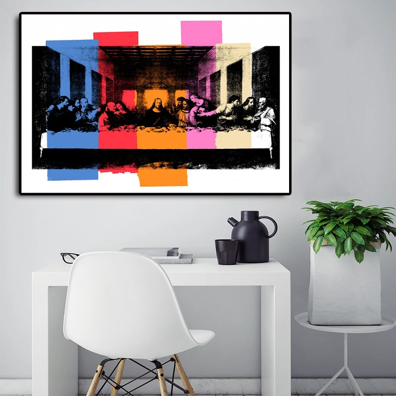 The Last Supper Mural by Andy Warhol Art Canvas Painting and Poster POP Print HD Picture for Living Room Modern Home Decoration
The Last Supper Mural by Andy Warhol Art Canvas Painting and Poster POP Print HD Picture for Living Room Modern Home Decoration