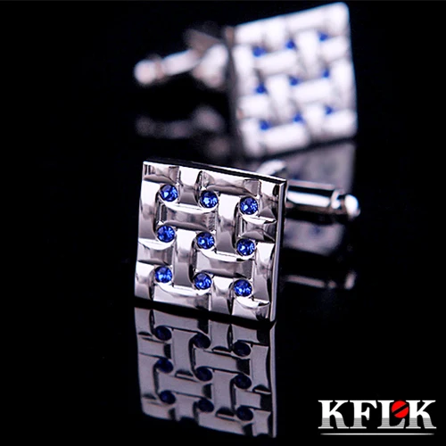 KFLK Luxury NEW Brand cuff buttons gemelos Blue Crystal cuff link High Quality abotoadura shirt cufflink for mens Jewelry
KFLK Luxury NEW Brand cuff buttons gemelos Blue Crystal cuff link High Quality abotoadura shirt cufflink for mens Jewelry