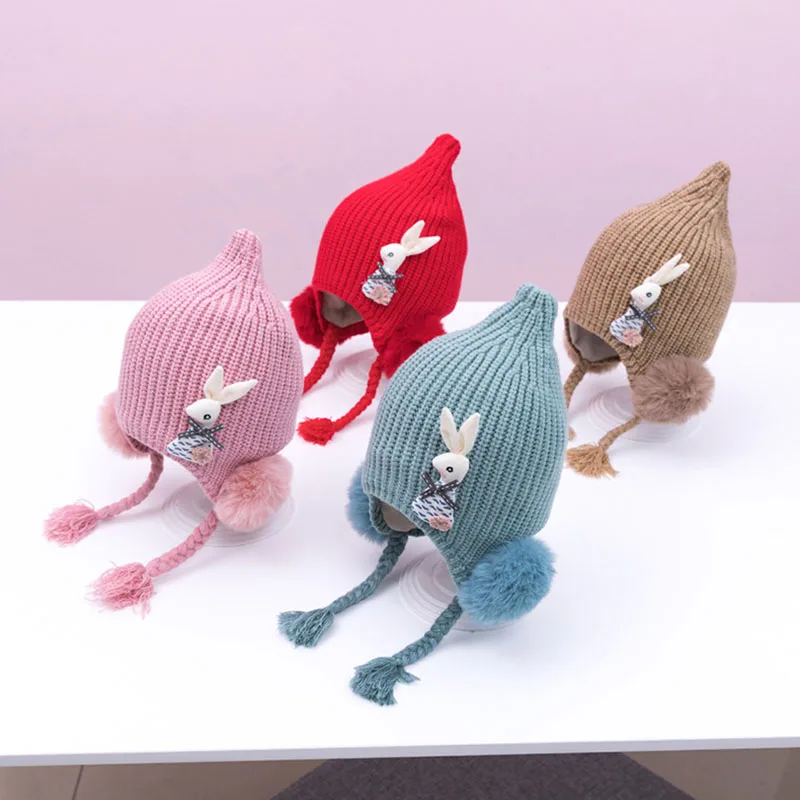 Cartoon Rabbit Baby Hat With Pompom Knitted Baby Girl Boy Hat Cap Beanie Winter Warm Kids Hat Protect Ears Infant Newborn Cap
Cartoon Rabbit Baby Hat With Pompom Knitted Baby Girl Boy Hat Cap Beanie Winter Warm Kids Hat Protect Ears Infant Newborn Cap