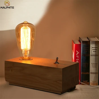 Modern Retro Wood Table Lamp Wooden Edison Lamp Creative Bedroom Bedside Desk Lamp Luminaires Simple Decor Table Lights
Modern Retro Wood Table Lamp Wooden Edison Lamp Creative Bedroom Bedside Desk Lamp Luminaires Simple Decor Table Lights