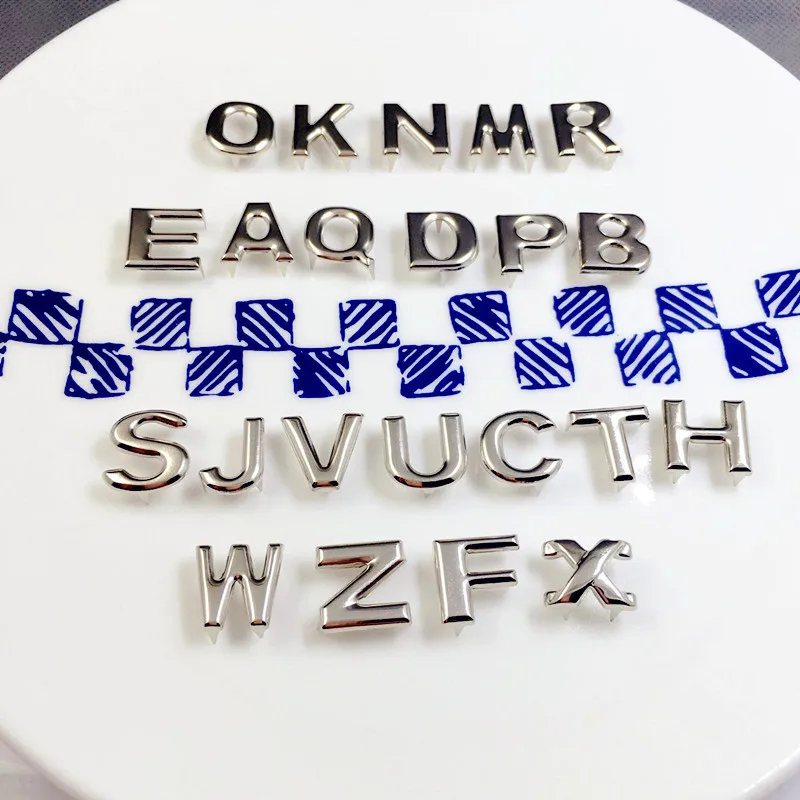 100pcs Silver Letter Press Studs A to Z Alphabet Rivet Punk Studs Spikes For Jacket Craft Denim
100pcs Silver Letter Press Studs A to Z Alphabet Rivet Punk Studs Spikes For Jacket Craft Denim