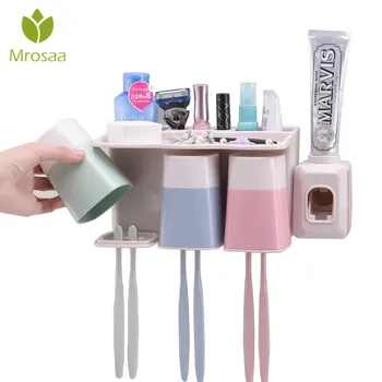 Mrosaa Bathroom Set Toothbrush Holder with 3 Cups Storage Holder Organizer + Toothpaste Squeezer Sticker Wheat Straw Wash Suit
Mrosaa Bathroom Set Toothbrush Holder with 3 Cups Storage Holder Organizer + Toothpaste Squeezer Sticker Wheat Straw Wash Suit