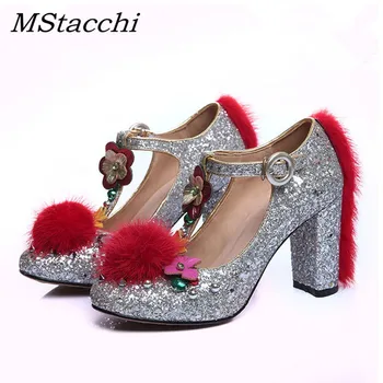 MStacchi New Bling Wedding Shoes Genuine Leather Crystal Flower Pompon Platform Shoes Woman Silver Wedding Shoes T-Strap Pumps
MStacchi New Bling Wedding Shoes Genuine Leather Crystal Flower Pompon Platform Shoes Woman Silver Wedding Shoes T-Strap Pumps