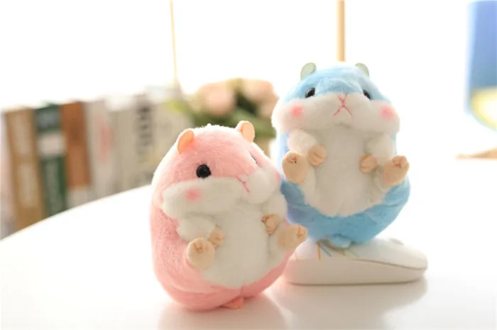Fashion Cartoon Small Hamster Plush Pendant Gold Chain Woman Bag Charms Fake Rabbit Fur Pom Pom Plush Toy Girls Boys Dolls Gift (10)