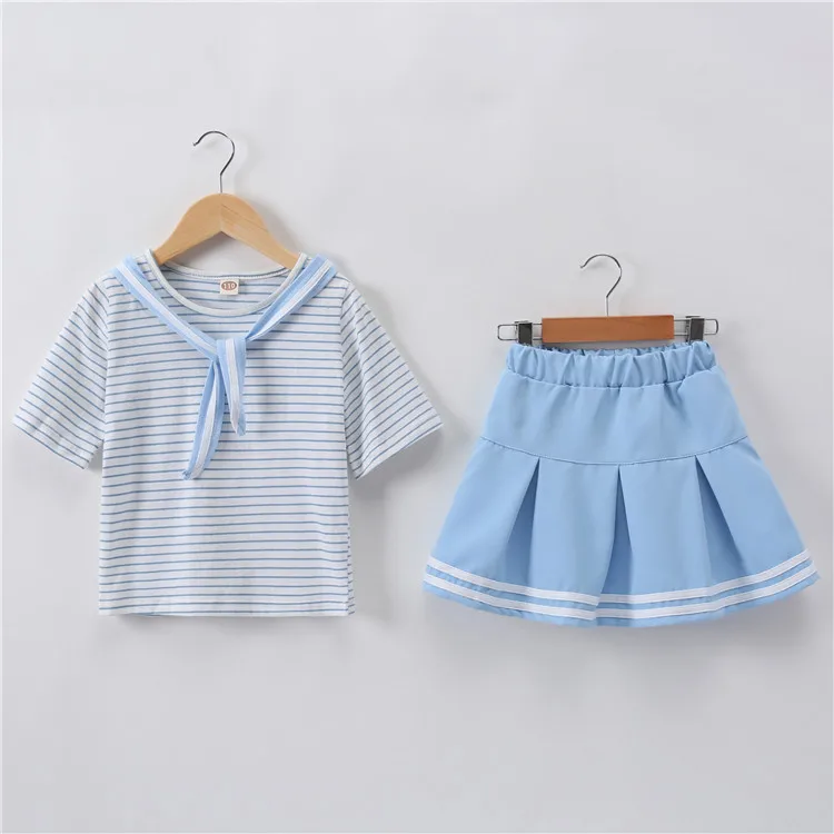 cotton teen girls clothing sets toddler children girls clothes 2018 new summer 2PCS kids set striped school suits for girls 4 5 6 7 8 9 10 11 12 13 14 15 16 years old little big toddler girls 2018 summer clothes for girls set (17)