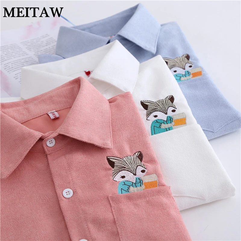 2019 Autumn Squirrel Embroidery Blouse Shirt Casual Long Sleeve Corduroy Blouse Shirt Lady White Shirt Plus Size Tops
2019 Autumn Squirrel Embroidery Blouse Shirt Casual Long Sleeve Corduroy Blouse Shirt Lady White Shirt Plus Size Tops