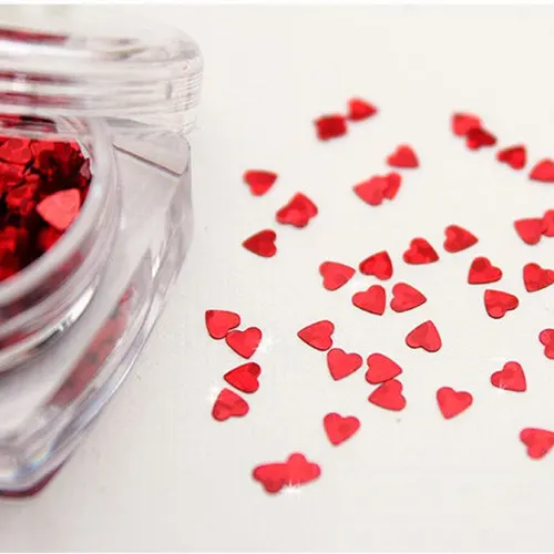 New 1 Jar size 3mm Korea laser Red color Glitter paillette Heart shape spangles sequins for Nail Art and DIY decorations Tools
New 1 Jar size 3mm Korea laser Red color Glitter paillette Heart shape spangles sequins for Nail Art and DIY decorations Tools