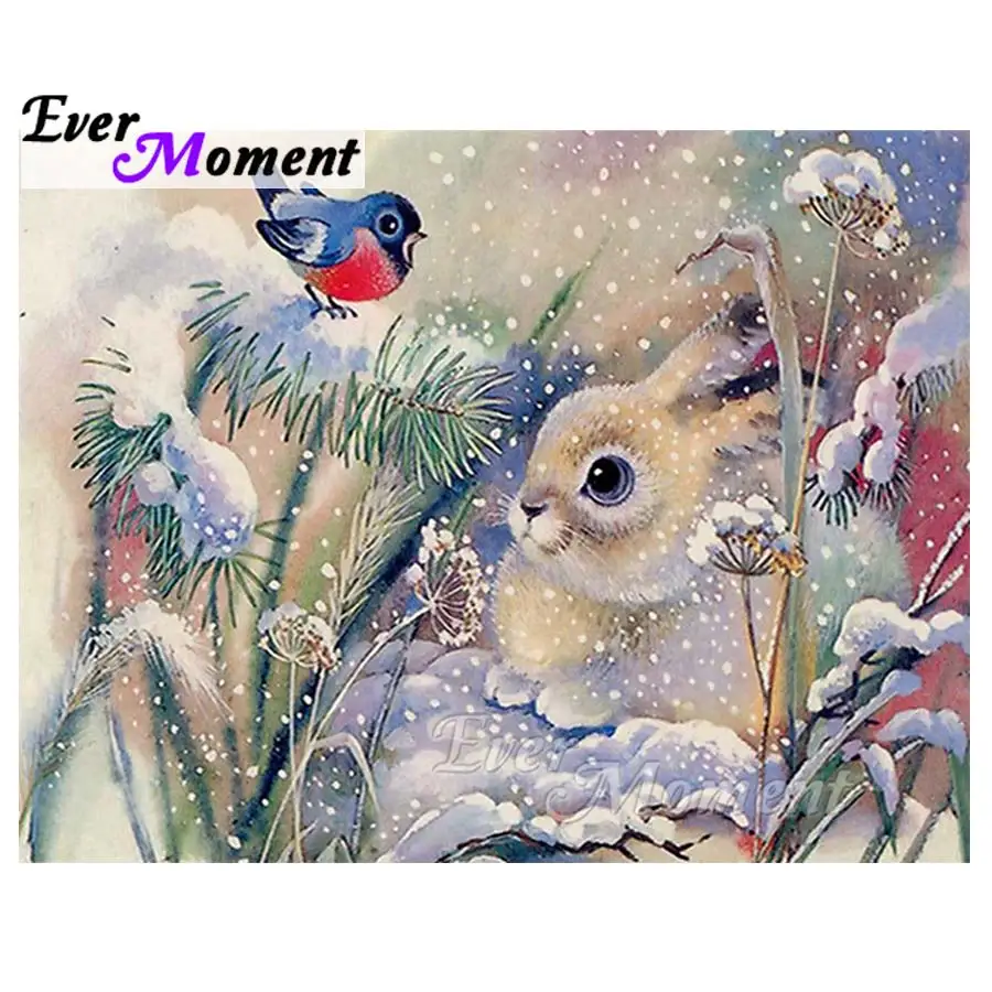 Ever Moment Diamond Embroidery Rabbit Bird Animal Snow Diamond Painting Picture Mosaic 5D DIY Rhinestone Home Decoration S2F005
Ever Moment Diamond Embroidery Rabbit Bird Animal Snow Diamond Painting Picture Mosaic 5D DIY Rhinestone Home Decoration S2F005