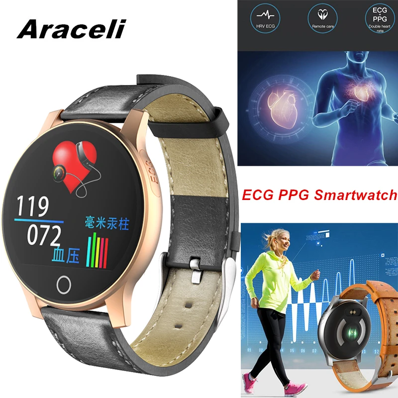 Новинка 2019 ЭКГ PPG Смарт часы для мужчин и женщин пульсометр кровяное давление