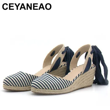 CEYANEAO 2019 summer designer shoes wedges hemp straw single cross strap shoes casual women's sandalsE1365
CEYANEAO 2019 summer designer shoes wedges hemp straw single cross strap shoes casual women's sandalsE1365
