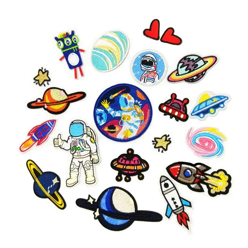 18Pcs/Set Planet Space Patches Embroidery On Patches Iron On Patch Badges For DIY Clothes Pants Jeans Decoration
18Pcs/Set Planet Space Patches Embroidery On Patches Iron On Patch Badges For DIY Clothes Pants Jeans Decoration