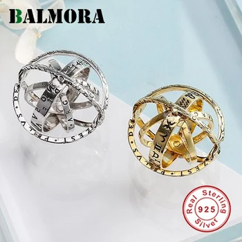 BALMORA 925 Sterling Silver Rotating Astronomical Sphere Ball Ring Cosmic Finger Ring Couple Lover Fashion Jewelry Gifts BKR0002
BALMORA 925 Sterling Silver Rotating Astronomical Sphere Ball Ring Cosmic Finger Ring Couple Lover Fashion Jewelry Gifts BKR0002
