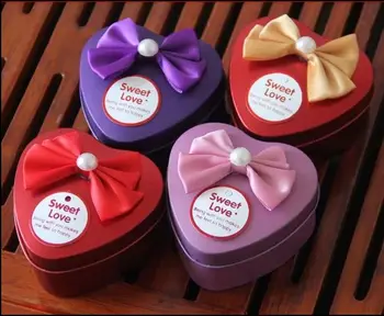 10 pcs Luxury Heart Shape Tin Candy Boxes With Bowtie Cards Decoration Wedding Favor Decoration Gift Box 
10 pcs Luxury Heart Shape Tin Candy Boxes With Bowtie Cards Decoration Wedding Favor Decoration Gift Box