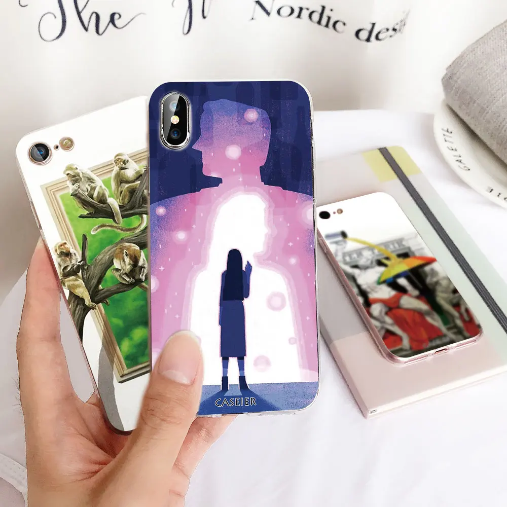 CASEIER Ultra Thin Phone Case For iPhone X 7 Plus XR XS MAX Fashion Pattern Back Covers 8 6 6S 5 5S SE Cases |