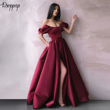 Long Evening Dress 2020 New Arrival Off The Shoulder Sexy High Slit Burgundy Arabic Formal Women Evening Gowns robe de soiree
Long Evening Dress 2020 New Arrival Off The Shoulder Sexy High Slit Burgundy Arabic Formal Women Evening Gowns robe de soiree