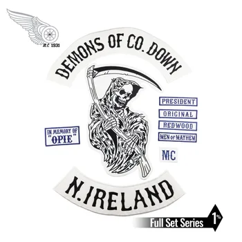 DEMONS OF CO DOWN reaper patches Embroidered Iron-On punk skull applique Biker Patch Full Back Size Jacket Vest MC Club Patch
DEMONS OF CO DOWN reaper patches Embroidered Iron-On punk skull applique Biker Patch Full Back Size Jacket Vest MC Club Patch