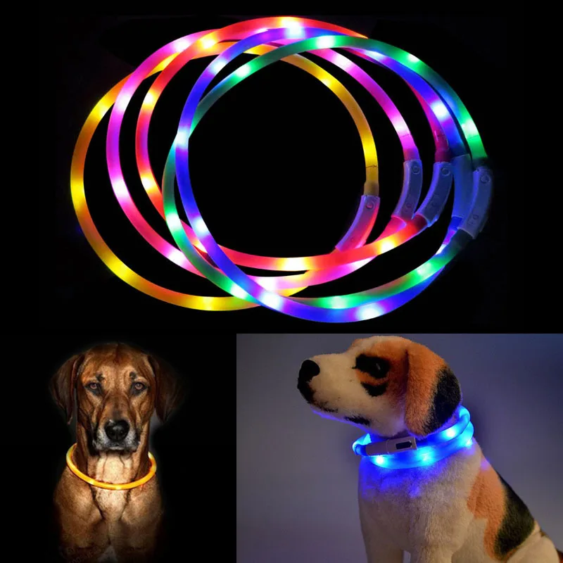 USB LED Pet Dog Luminous Collar Silicone Adjustable Lighting Glow Dogs Leash Night Safety Harness Collars Pets Supplies
USB LED Pet Dog Luminous Collar Silicone Adjustable Lighting Glow Dogs Leash Night Safety Harness Collars Pets Supplies