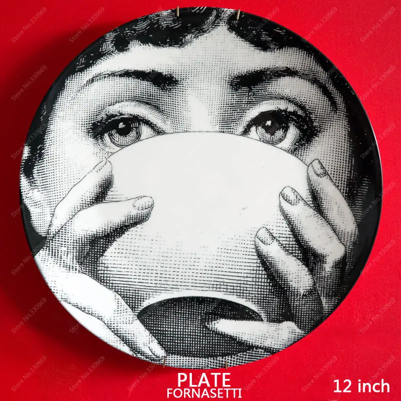 12-Inch Fornasetti Plate Home Decor Porcelain Artwork Wall Dinner Decorative Dishes
12-Inch Fornasetti Plate Home Decor Porcelain Artwork Wall Dinner Decorative Dishes