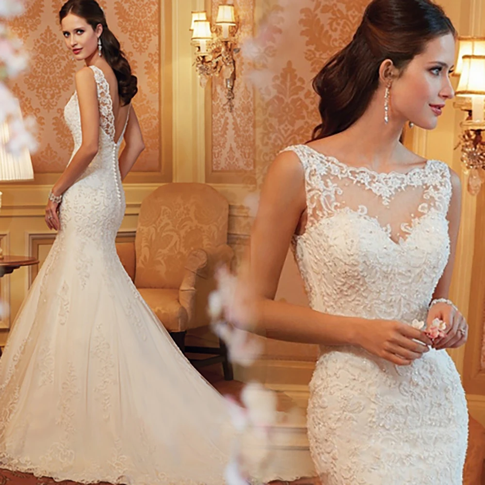 Fansmile New Vestidos de Novia Embroidery Lace Mermaid Wedding Dress 2019 Bridal Gowns Plus Size Customized FSM-569M
Fansmile New Vestidos de Novia Embroidery Lace Mermaid Wedding Dress 2019 Bridal Gowns Plus Size Customized FSM-569M
