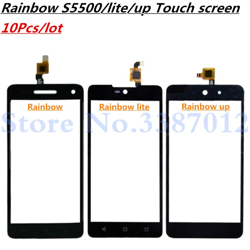 Фото 10Pcs/lot Replacement High Quality For Wiko Rainbow Lite Up 4G S5500 Touch Screen Digitizer Sensor Outer Glass Lens Panel | Мобильные