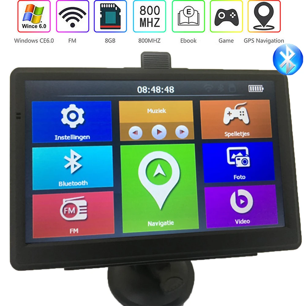 Автомобильный GPS навигатор 7 дюймов HD FM Bluetooth голосовая Автомобильная
