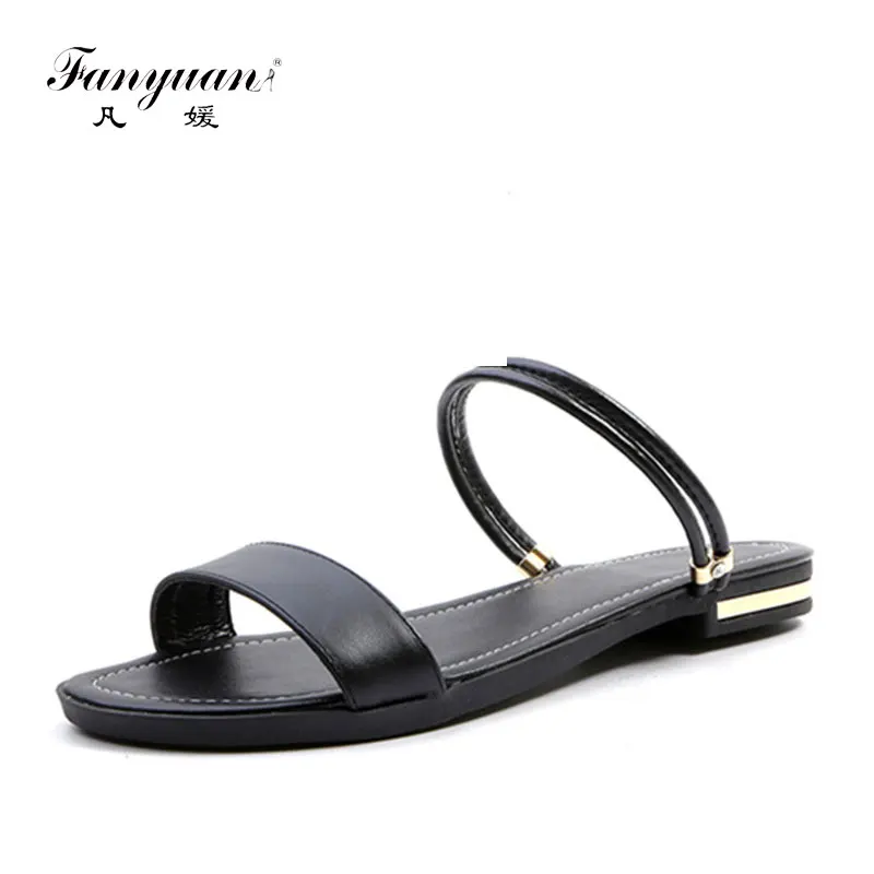 fanyuan 2019 New arrivals high quality genuine leather women sandals black simple summer flat sandals ladies fashion shoes
fanyuan 2019 New arrivals high quality genuine leather women sandals black simple summer flat sandals ladies fashion shoes