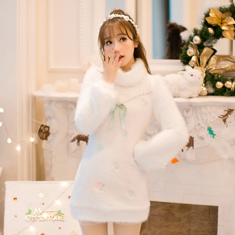 Princess sweet lolita white dress Candy rain Japanese design Sweet sweater long sleeved Chest bow Hippocampal hair C22CD6244
Princess sweet lolita white dress Candy rain Japanese design Sweet sweater long sleeved Chest bow Hippocampal hair C22CD6244