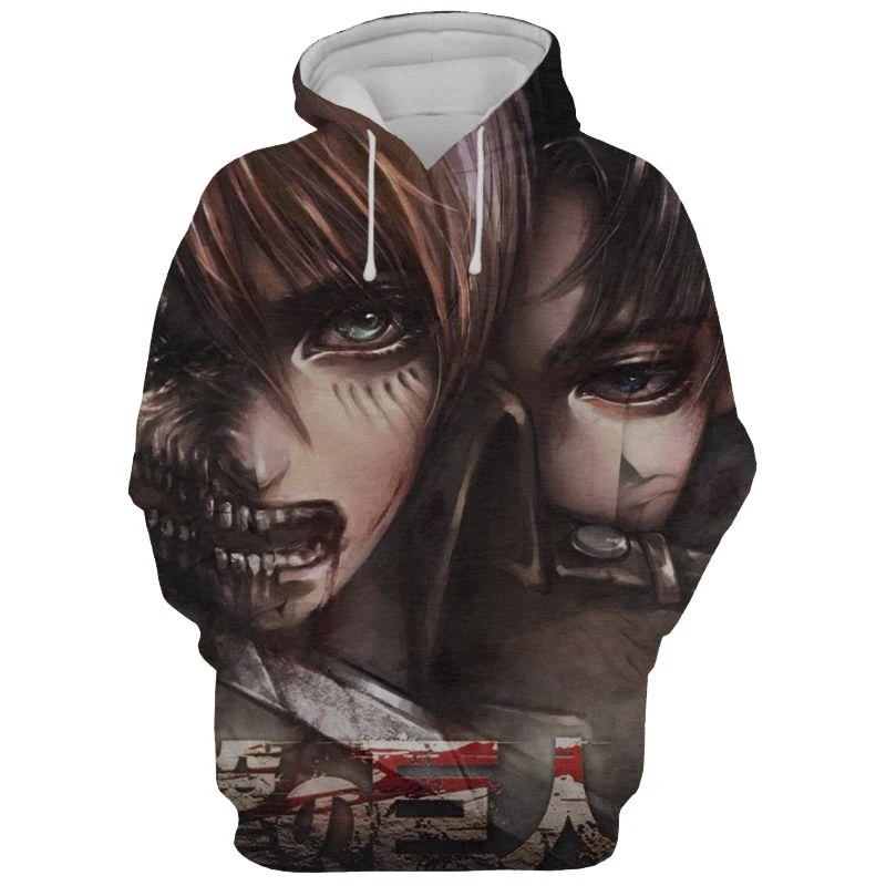 Waliicorners Anime Hoodies Mens Attack on Titan Hoodies Levi Sweatshirt Couple Tops Streetwear 34
