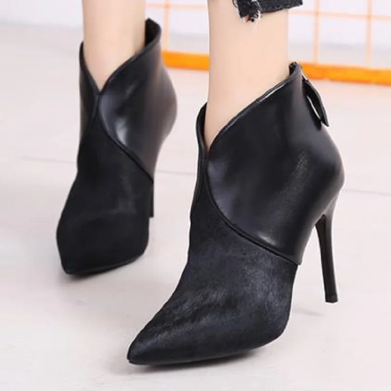 10cm booties women's high heel stiletto boots winter 2019 new sexy high heel boots zipper horse hair
10cm booties women's high heel stiletto boots winter 2019 new sexy high heel boots zipper horse hair