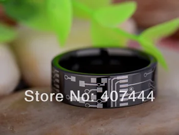Free Shipping YGK JEWELRY Hot Sales New 8mm Black Pipe Circuit Board Men's Fashion Tungsten Carbide Wedding Ring
Free Shipping YGK JEWELRY Hot Sales New 8mm Black Pipe Circuit Board Men's Fashion Tungsten Carbide Wedding Ring