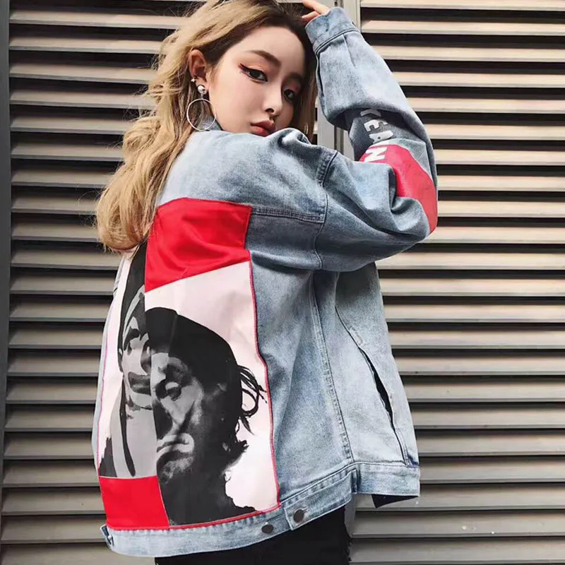 2019 spring and autumn clown denim coats blouse Korean version stitching loose jacket cowboy women's coats
2019 spring and autumn clown denim coats blouse Korean version stitching loose jacket cowboy women's coats