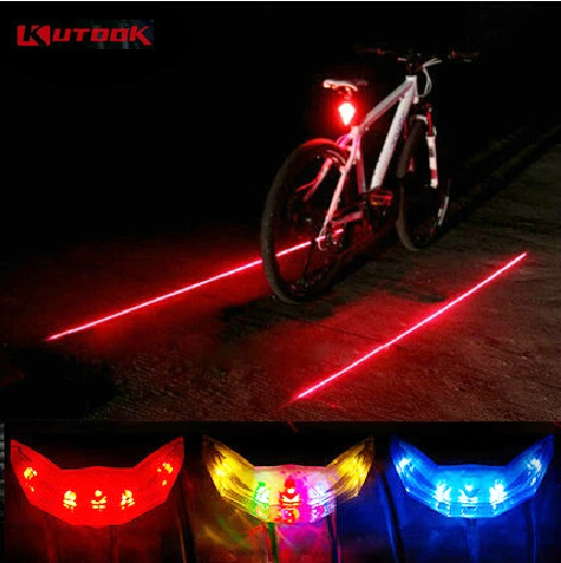 Ночная езда на велосипеде огни лазерный задний фонарь светодиодная вспышка