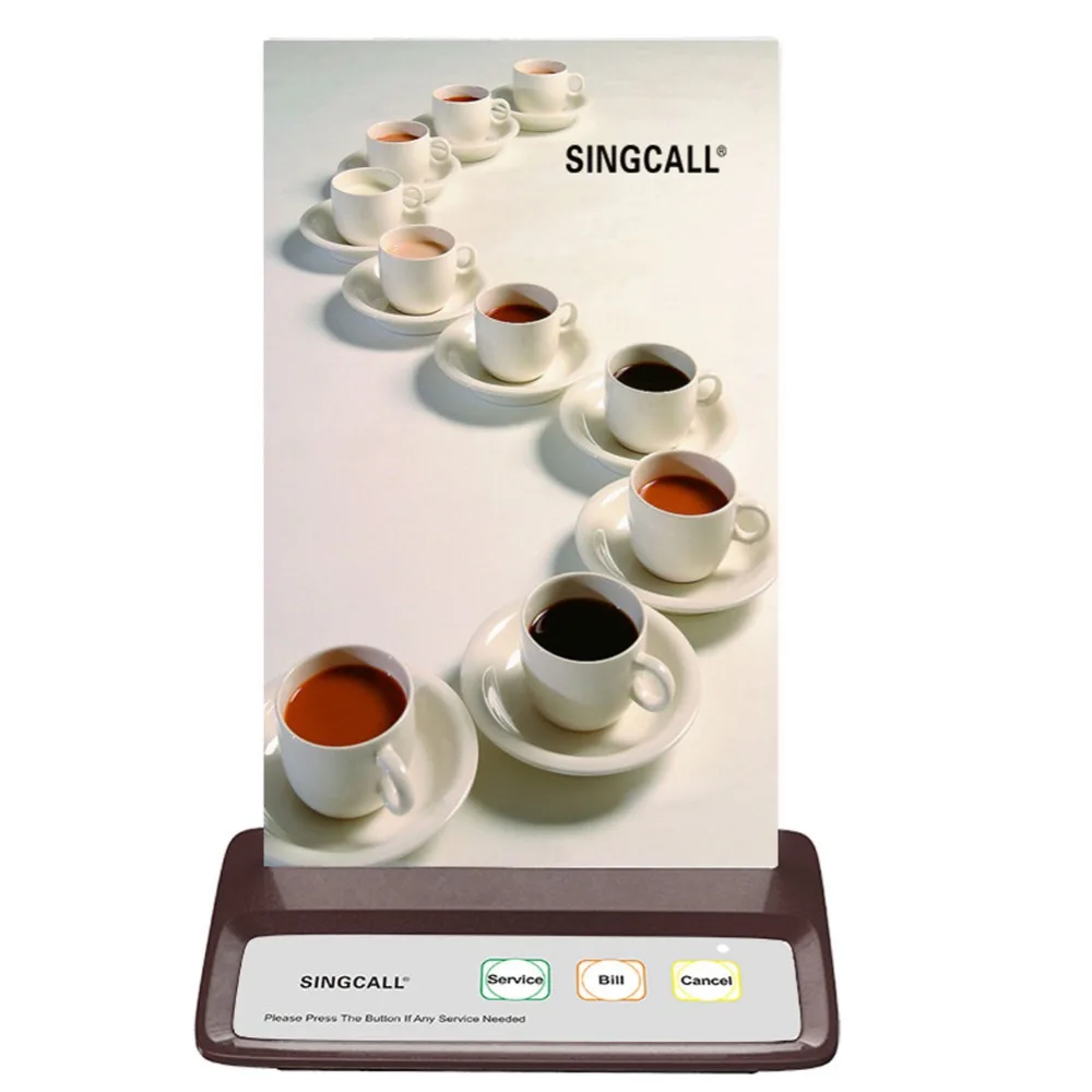 SINGCALL Wireless Calling System, 3 keys button , restaurant , coffee shop pager service ,coffee color
SINGCALL Wireless Calling System, 3 keys button , restaurant , coffee shop pager service ,coffee color